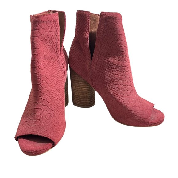 Jeffrey Campbell Shoes - Jeffrey Campbell suede ankle boots booties Oath peep toe open side Women's 8.5